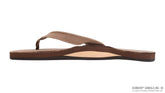 Single Layer Dark Brown Premier Leather Tapered Strap