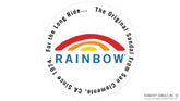 Rainbow Logo Sticker 4" Black Circle