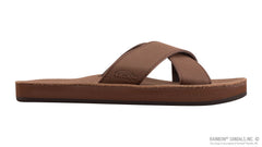 Premier Dark Brown Leather Single Layer Arch Cross Strap