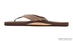 Madison Dark Brown Leather Single Layer 3/4” Strap and a 1/2” Braid on top