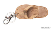 Luxury Leather Sandal Key Chain Buckskin