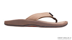 Navigator-Dk Brown Orthotic w\arch Leather Top Tapered Strap