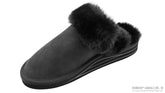 Sunset Snugs-Black Leather Black Fleece Double Layer Arch