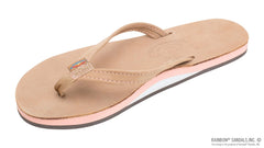 Single Layer Sierra Leather Melon Midsole Narrow Strap