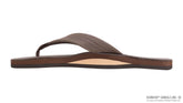 Classic Mocha Leather Single Layer Arch Wide Strap