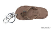 Leather Sandal key Chain Dark Brown