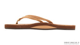 Luxury Leather Buckskin Single Layer Arch Support with 1/3" Double Narrow Strap