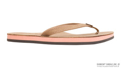 Single Layer Sierra Leather Melon Midsole Narrow Strap