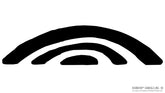 10" Black Dye Cut Sticker Rainbow Arch