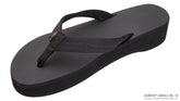 4 Layer Solid Black Rubber Wedge 3/4" EVA Filled Nylon Strap
