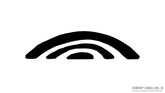 4" BLACK DYE CUT STICKER RAIINBOW ARCH