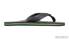 Single Layer Rasta Midsole Classic Black Leather  