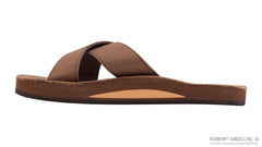 Premier Dark Brown Leather Single Layer Arch Cross Strap