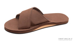 Premier Dark Brown Leather Single Layer Arch Cross Strap