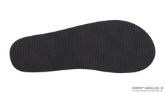 6 Layer Rubber Solid Black Wedge 1" EVA Filled Nylon Strap  