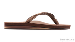 Flirty Braidy Double Layer Dark Brown Leather w/ Braid