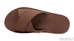 Premier Dark Brown Leather Single Layer Arch Cross Strap