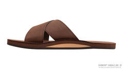 Premier Dark Brown Leather Single Layer Arch Cross Strap