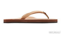 Luxury Leather Buckskin Single Layer Arch Narrow Strap