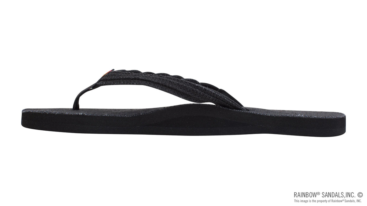 Flirty Braidy Black Hemp Single Layer w\Braid