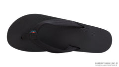 6 Layer Rubber Solid Black Wedge 1" EVA Filled Nylon Strap  