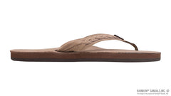 Madison Dark Brown Leather Single Layer 3/4” Strap and  a 1/2” Braid on top