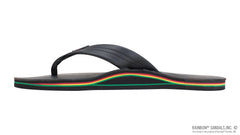Single Layer Rasta Midsole Classic Black Leather  
