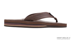 Classic Mocha Leather Double Layer Arch - Wide Strap
