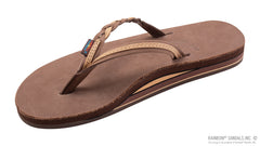Flirty Braidy Double Layer Dark Brown Leather w/ Braid