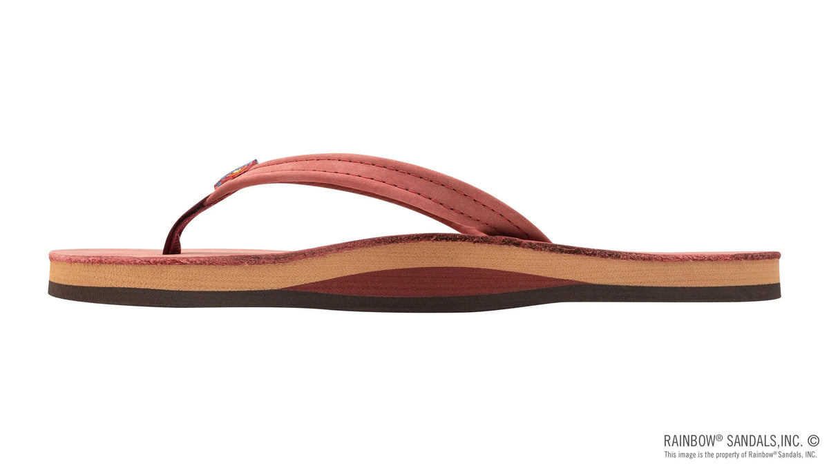 Single Layer Cognac Premier Leather Fawn Midsole NarrowStrap