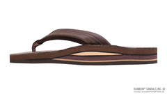 Classic Mocha Leather Double Layer Arch - Wide Strap