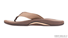 Navigator-Dk Brown Orthotic w\arch Leather Top Tapered Strap